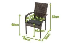 Ploß Rocking Basic Stapelstuhl, Grau/braun-meliert, Polyrattan, 56 X 64 X 92 Cm, Inkl. Polster -MBM Verkäufe 5 20148.jpg