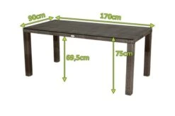 Ploß Rocking Dining Tisch, Grau/braun-meliert, Polyrattan, 170 X 90 Cm, Glasplatte In Steinoptik -MBM Verkäufe 5 20157.jpg