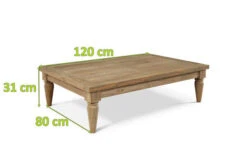 OUTFLEXX Loungetisch, Natur, Recycled FSC®-Teak, 120x80x31cm, Aufwendig Gestaltete Tischbeine -MBM Verkäufe 5 20312.jpg