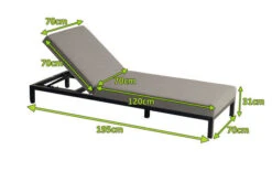 HARTMAN Eva Loungeliege, Flanelle, Sunbrella, 195 X 70 X 31 Cm, Rückenlehne Verstellbar 21 HARTMAN Eva Loungeliege, Flanelle, Sunbrella, 195 X 70 X 31 Cm, Rückenlehne Verstellbar -MBM Verkäufe 5 20465.jpg