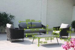 OUTFLEXX Oranger Blossom Lounge-Set, Anthrazit, Alu/XL Rope, 4-teilig, Inkl. Sitz- Und Rückenkissen, Tisch 120 X 70 X 42 Cm -MBM Verkäufe 5 20572.jpg