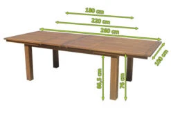 OUTFLEXX Esstisch, Natur, FSC-Akazienholz, 180/220/260x100cm, Oil Finished, Zweifacher Synchronauszug -MBM Verkäufe 5 20639.jpg