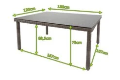 OUTFLEXX Dining Tisch, Grau, Polyrattan, 180 X 120 Cm, Tischplatte Spraystone, 8mm 12 OUTFLEXX Dining Tisch, Grau, Polyrattan, 180 X 120 Cm, Tischplatte Spraystone, 8mm -MBM Verkäufe 5 20658.jpg