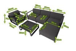 OUTFLEXX Loungeset, Sooty, Alu/Sunbrella, Für 5 Personen, Loungetisch 100x80 Cm -MBM Verkäufe 5 20746.jpg