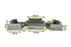 OUTFLEXX Loungemöbel, White Faded Grey, Polyrattan, 4 Personen, Inkl. Tisch 70 X 130 Cm Und Polster Aus Olefin In Anthrazit -MBM Verkäufe 5 20789.jpg