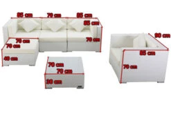 OUTFLEXX Loungemöbel-Set, Weiß, Polyrattan, Für 5 Personen, Inkl. Kaffeetisch, Wasserfeste Kissenbox -MBM Verkäufe 5 2523 BOX B.jpg