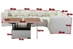 OUTFLEXX Loungemöbel Polyrattan, Weiß, Für 5 Personen, Inkl. Loungetisch, Wasserfeste Kissenbox -MBM Verkäufe 5 7175 BOX D.jpg