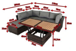 OUTFLEXX Loungemöbel, Polyrattan, Braun Marmoriert, Inkl. Loungetisch, Abdeckhaube, Ersatzbezug, Wasserfeste Kissenbox -MBM Verkäufe 5 7759 BOX X 4.jpg