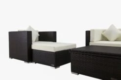 OUTFLEXX Lounge-Set, 5 Personen, Braun, Polyrattan, Inkl. Loungetisch, Wasserfeste Kissenbox -MBM Verkäufe 6 1298 BOX D.jpg