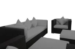 OUTFLEXX Loungemöbel-Set, Schwarz, Polyrattan, Für 6 Personen, Inkl. Kaffeetisch, Wasserfeste Kissenbox -MBM Verkäufe 6 1302 BOX B.jpg