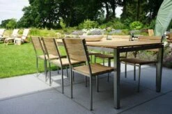 Ploß Brooklyn Tisch, Edelstahl/Teakholz, Gebürstet, 220x100cm -MBM Verkäufe 6 17617.jpg