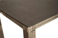 Ploß Rabida Dining Tisch, Champagner-meliert, Polyrattan, 90 X 90 Cm, Glasplatte In Steinoptik -MBM Verkäufe 6 20166.jpg