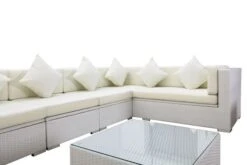 OUTFLEXX Loungemöbel-Set, Weiß, Polyrattan, Für 8 Personen, Inkl. Kaffeetisch, Wasserfeste Kissenbox -MBM Verkäufe 6 2510 BOX B.jpg