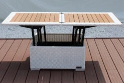 OUTFLEXX Loungetisch Höhenverstellbar, Weiß, Polyrattan, 75/152x75x40/64,5cm 15 OUTFLEXX Loungetisch Höhenverstellbar, Weiß, Polyrattan, 75/152x75x40/64,5cm -MBM Verkäufe 6 2511 18.jpg
