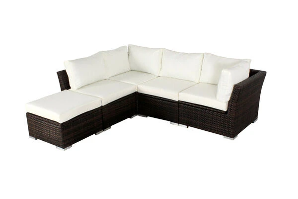 OUTFLEXX Loungemöbel, Polyrattan, Braun Marmoriert, Inkl. Abdeckhaube, Ersatzbezug, Wasserfeste Kissenbox 6 OUTFLEXX Loungemöbel, Polyrattan, Braun Marmoriert, Inkl. Abdeckhaube, Ersatzbezug, Wasserfeste Kissenbox – Bild 6