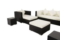 OUTFLEXX Loungemöbel-Set, Schwarz, Polyrattan, Für 6 Personen, Inkl. Kaffeetisch, Wasserfeste Kissenbox -MBM Verkäufe 7 1302 BOX B.jpg