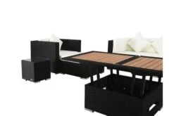 OUTFLEXX Loungemöbel-Set, Schwarz, Polyrattan, Für 6 Personen, Inkl. Loungetisch, Wasserfeste Kissenbox -MBM Verkäufe 7 1302 BOX D.jpg