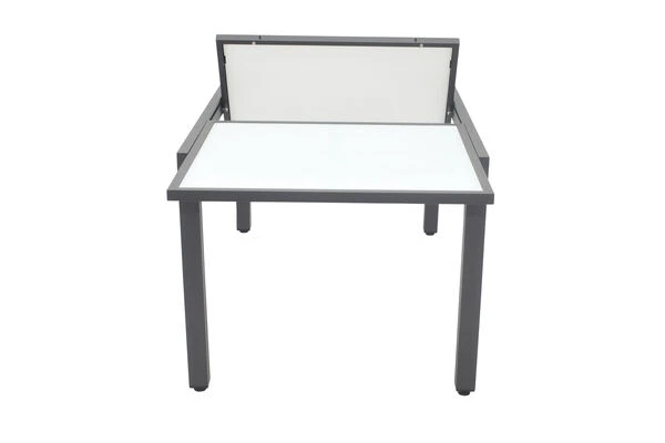 VILLANA Ausziehtisch, Anthrazit/weiß, Aluminium/Sicherheitsglas, 160/220 X 90 X 75 Cm 7 VILLANA Ausziehtisch, Anthrazit/weiß, Aluminium/Sicherheitsglas, 160/220 X 90 X 75 Cm – Bild 7