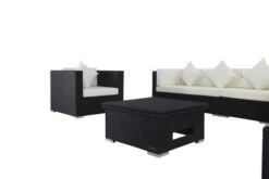 OUTFLEXX Loungemöbel-Set, Schwarz, Polyrattan, Für 8 Personen, Inkl. Loungetisch, Wasserfeste Kissenbox -MBM Verkäufe 7 1380 BOX D.jpg