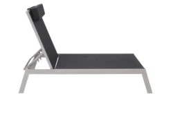 VILLANA 2er-Set Sonnenliegen, Silber/schwarz, Alu/Textil, 198x66x32cm, Mit Beistelltisch 45x45cm -MBM Verkäufe 7 13886.jpg