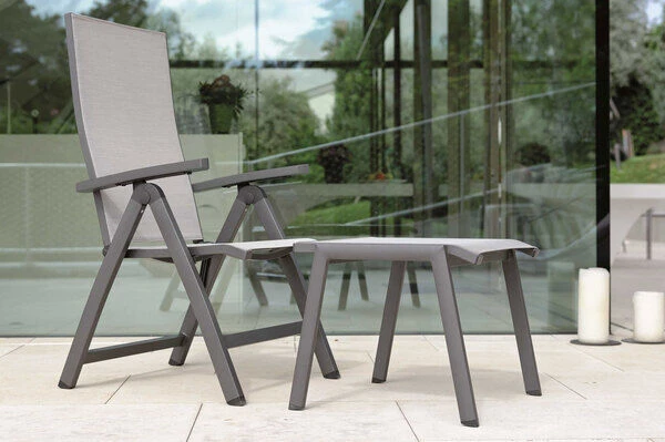 STERN New Top Klappsessel, Anthrazit/silber, Aluminium/Textil, 75x60x113 Cm, Rückenlehne Verstellbar, Klappbar 7 STERN New Top Klappsessel, Anthrazit/silber, Aluminium/Textil, 75x60x113 Cm, Rückenlehne Verstellbar, Klappbar – Bild 7