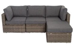 OUTFLEXX Loungegarnitur, Polyrattan/Teakholz, Tisch 160x90cm, Für 4 Personen, Wasserfeste Kissenbox -MBM Verkäufe 7 19392.jpg