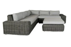OUTFLEXX Ecklounge, Two Tone Grey, Polyrattan, 6 Personen, Inkl. Tisch/Hocker 90 X 90 Cm Und Polster In Grau -MBM Verkäufe 7 20907.jpg