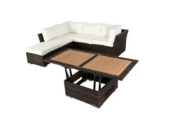OUTFLEXX Loungemöbel, Polyrattan, Braun Marmoriert, Inkl. Loungetisch, Abdeckhaube, Ersatzbezug, Wasserfeste Kissenbox -MBM Verkäufe 7 7759 BOX X 4.jpg