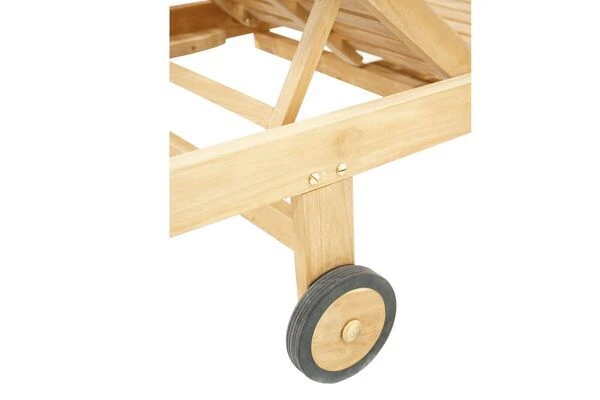 Gartenliege Archimedes Aus Teakholz Von Ploß, Mit Rädern Und Tablett 8 Gartenliege Archimedes Aus Teakholz Von Ploß, Mit Rädern Und Tablett – Bild 8