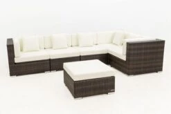 OUTFLEXX Loungemöbel-Set, 5 Pers, Braun Marmoriert, Polyrattan, Wasserfeste Kissenbox, Inkl. Beistelltisch -MBM Verkäufe 8 16064 BOX B.jpg