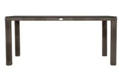 Ploß Rocking Dining Tisch, Grau/braun-meliert, Polyrattan, 170 X 90 Cm, Glasplatte In Steinoptik -MBM Verkäufe 8 20157.jpg