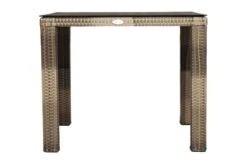 Ploß Rabida Dining Tisch, Champagner-meliert, Polyrattan, 90 X 90 Cm, Glasplatte In Steinoptik -MBM Verkäufe 8 20166.jpg