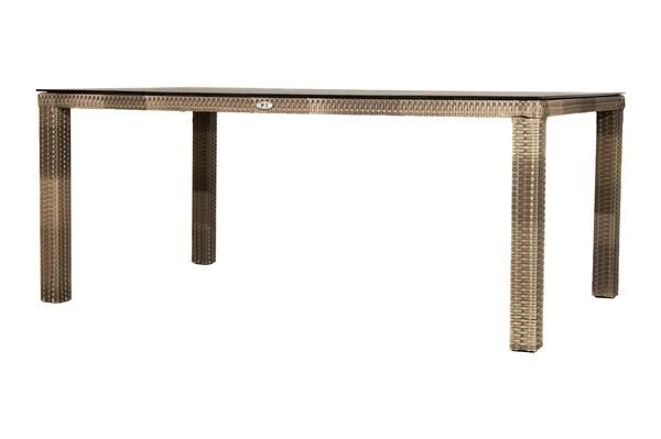 Ploß Rabida Comfort Dining Tisch, Champagner-meliert, Polyrattan, 180x110 Cm, Glasplatte In Steinoptik 8 Ploß Rabida Comfort Dining Tisch, Champagner-meliert, Polyrattan, 180x110 Cm, Glasplatte In Steinoptik – Bild 8