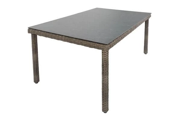 OUTFLEXX Dining Tisch, Grau, Polyrattan, 180 X 120 Cm, Tischplatte Spraystone, 8mm 8 OUTFLEXX Dining Tisch, Grau, Polyrattan, 180 X 120 Cm, Tischplatte Spraystone, 8mm – Bild 8