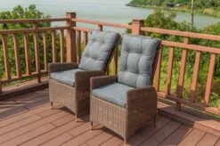 OUTFLEXX 2er Set Dining Sessel, Hellbraun, Polyrattan, 55 X 65 X 112 Cm, Rücken Stufenlos Verstellbar -MBM Verkäufe 8 20678.jpg