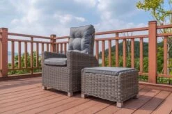 OUTFLEXX Dining Sessel, Grau, Polyrattan, 74 X 83 X 110 Cm, Stufenlos Verstellbar, Inkl. Hocker -MBM Verkäufe 8 20898.jpg