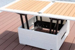 OUTFLEXX Loungetisch Höhenverstellbar, Weiß, Polyrattan, 75/152x75x40/64,5cm 17 OUTFLEXX Loungetisch Höhenverstellbar, Weiß, Polyrattan, 75/152x75x40/64,5cm -MBM Verkäufe 8 2511 18.jpg