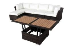 OUTFLEXX Loungemöbel, Polyrattan, Braun Marmoriert, Inkl. Loungetisch, Abdeckhaube, Ersatzbezug, Wasserfeste Kissenbox -MBM Verkäufe 8 7759 BOX X 4.jpg