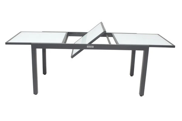 VILLANA Ausziehtisch, Anthrazit/weiß, Aluminium/Sicherheitsglas, 160/220 X 90 X 75 Cm 9 VILLANA Ausziehtisch, Anthrazit/weiß, Aluminium/Sicherheitsglas, 160/220 X 90 X 75 Cm – Bild 9