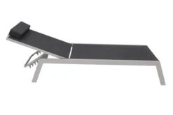 VILLANA Gartenliege, Silber/schwarz, Aluminium/Textil, 198 X 60 X 32 Cm, Verstellbar 18 VILLANA Gartenliege, Silber/schwarz, Aluminium/Textil, 198 X 60 X 32 Cm, Verstellbar -MBM Verkäufe 9 13400.jpg