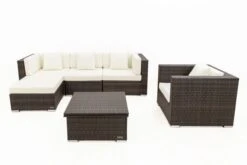 OUTFLEXX Loungemöbel-Set, Braun Marmoriert, Polyrattan, 5 Pers, Wasserfeste Kissenbox, Inkl. Loungetisch 18 OUTFLEXX Loungemöbel-Set, Braun Marmoriert, Polyrattan, 5 Pers, Wasserfeste Kissenbox, Inkl. Loungetisch -MBM Verkäufe 9 16065 BOX D.jpg