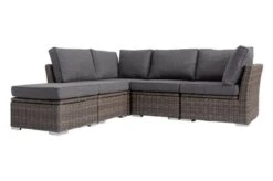 OUTFLEXX Loungegarnitur, Polyrattan/Teakholz, Tisch 160x90cm, Für 5 Personen, Wasserfeste Kissenbox -MBM Verkäufe 9 19390.jpg