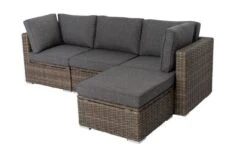 OUTFLEXX Loungegarnitur, Polyrattan/Teakholz, Tisch 160x90cm, Für 4 Personen, Wasserfeste Kissenbox -MBM Verkäufe 9 19392.jpg