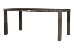 Ploß Rocking Dining Tisch, Grau/braun-meliert, Polyrattan, 170 X 90 Cm, Glasplatte In Steinoptik -MBM Verkäufe 9 20157.jpg