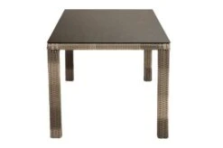 Ploß Rabida Dining Tisch, Champagner-meliert, Polyrattan, 170 X 90 Cm, Glasplatte In Steinoptik -MBM Verkäufe 9 20167.jpg